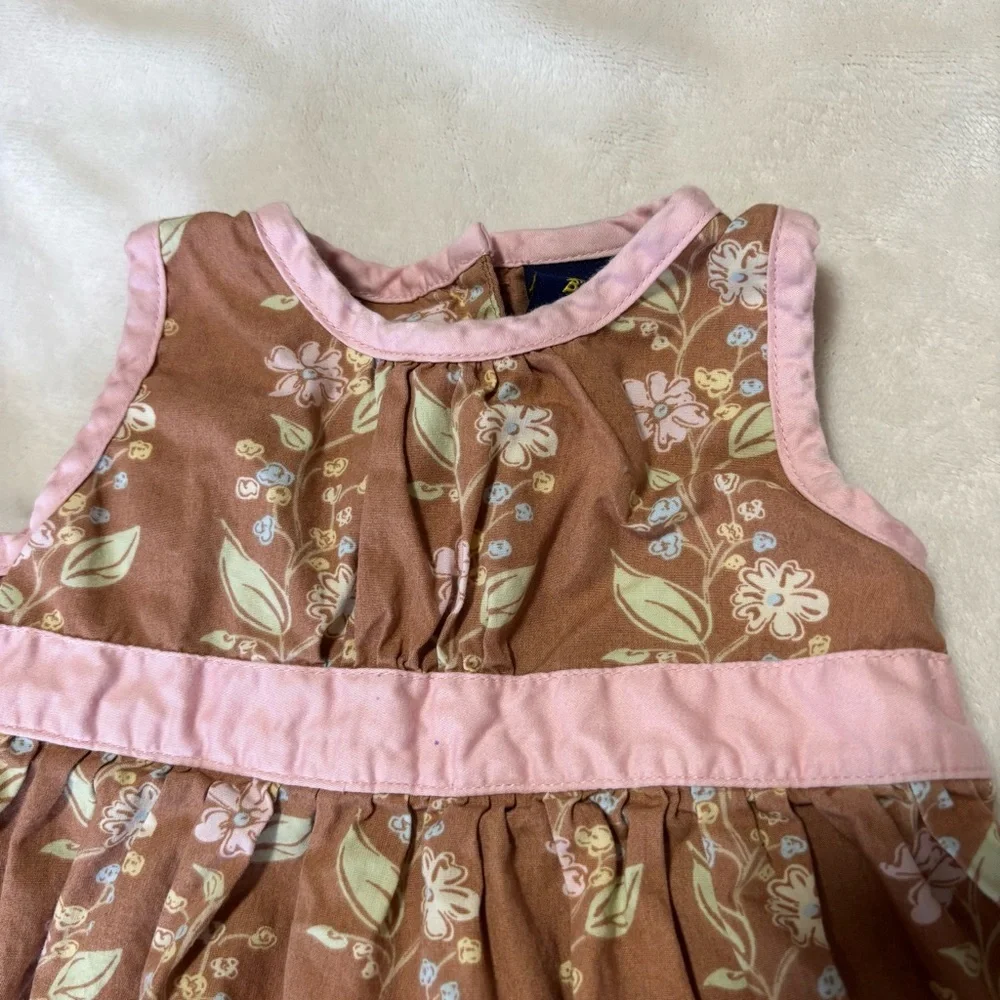 Oshkosh B’Gosh 12 month flower sun dress pink ruffles